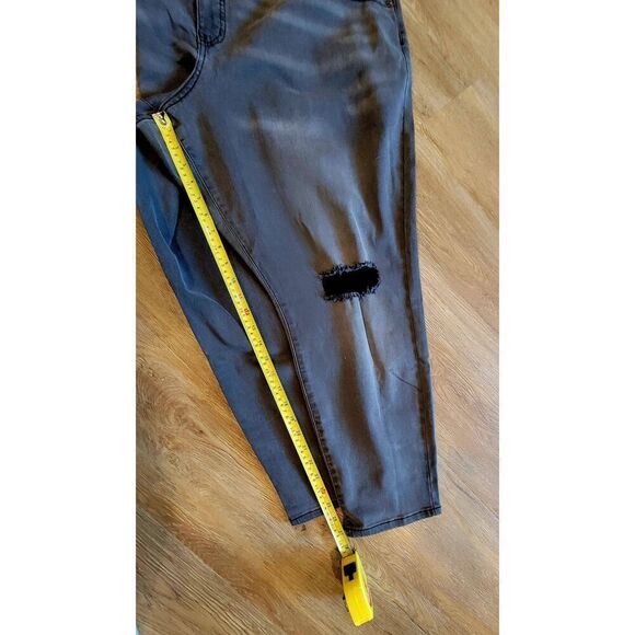 Plus Jeans gray size 26 womens 3x nwt distressed bohemian look grey curvy - Picture 9 of 10